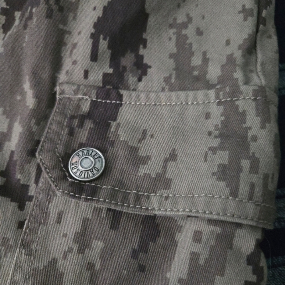 Harley Davidson New Cotton Camo Pants Men 40 x 30 Cargo Pants 112025 - Picture 5 of 12